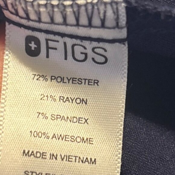 FIGS Women's Catarina One Pocket Scrub Top Size XL Black Technical Collection - Picture 4 of 4